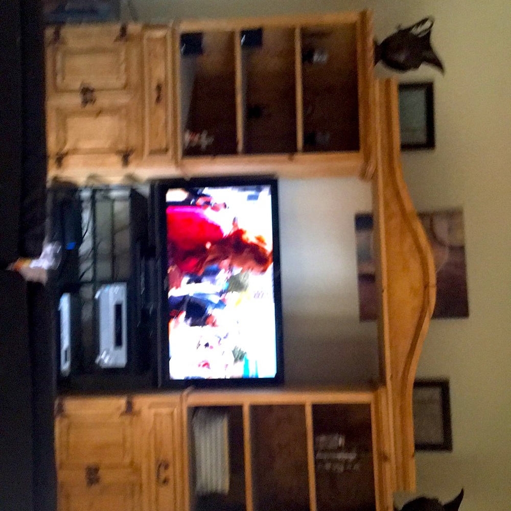 Pine Entertainment Center/ Book Cases